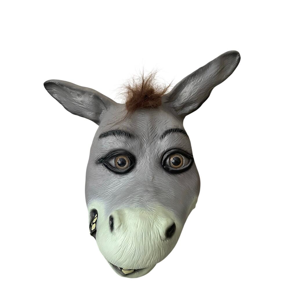 New Shrek Donkey Mens OS Gray Funny Halloween Mask
